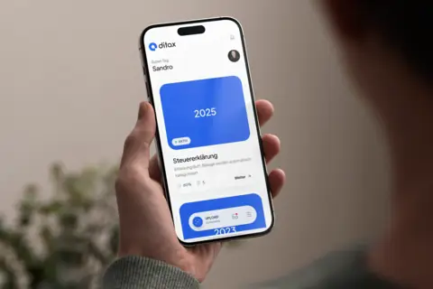 Ditax Steuererklärung App auf Smartphone